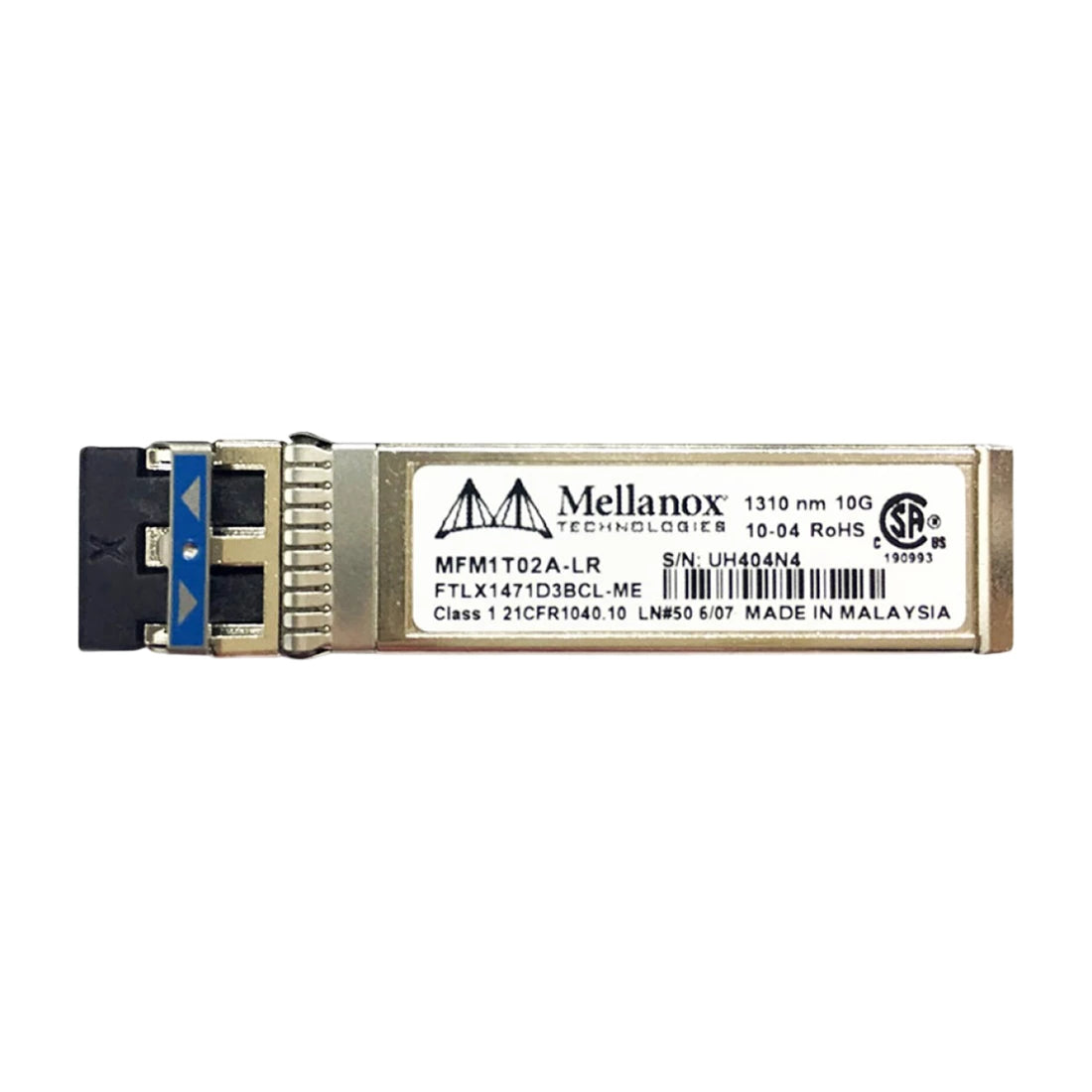 Mellanox MFM1T02A-LR ConnectX EN SFP+ 收發器 1 X 10GBASE-LR |新工廠落成