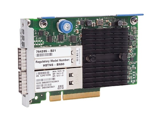 HPE 764737-001 IB FDR/EN 10GB/40GB 2P 544+FLR-QSFP 어댑터 | 사용된