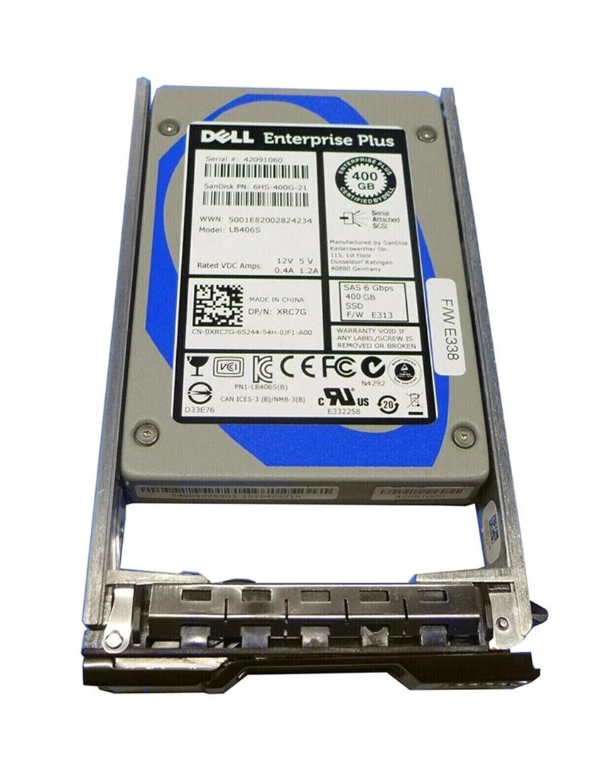 Dell XRC7G 400GB SAS 6Gbps 2.5 インチ MLC SSD |使用済み メイン画像