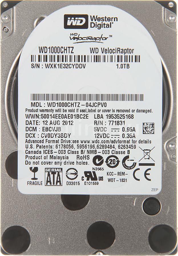Refurbished | WD VelociRaptor WD1000CHTZ 1TB 10K RPM SATA 6Gb/s 2.5inch HDD Refurbished Image principale