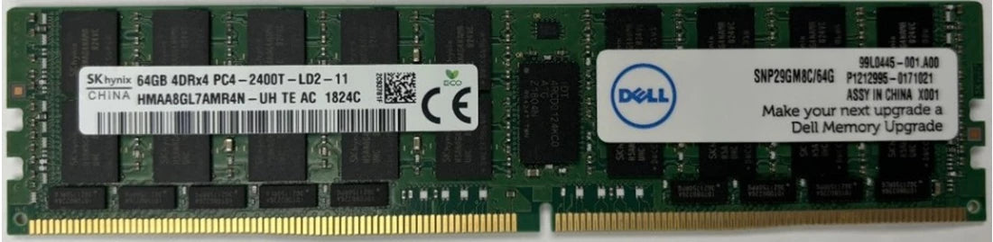 Dell SNP29GM8C/64G 64GB PC4-19200 DDR4-2400MHz 4Rx4 ECC Hynix OEM Memory | USED
