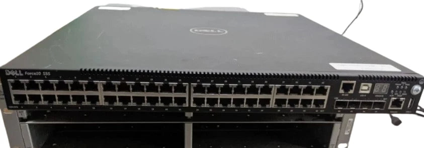 Dell S55T-AC Force10 <tc>ネットワークスイッチ</tc> 44ポート（SFPポート4個、拡張モジュール2個搭載）｜中古品