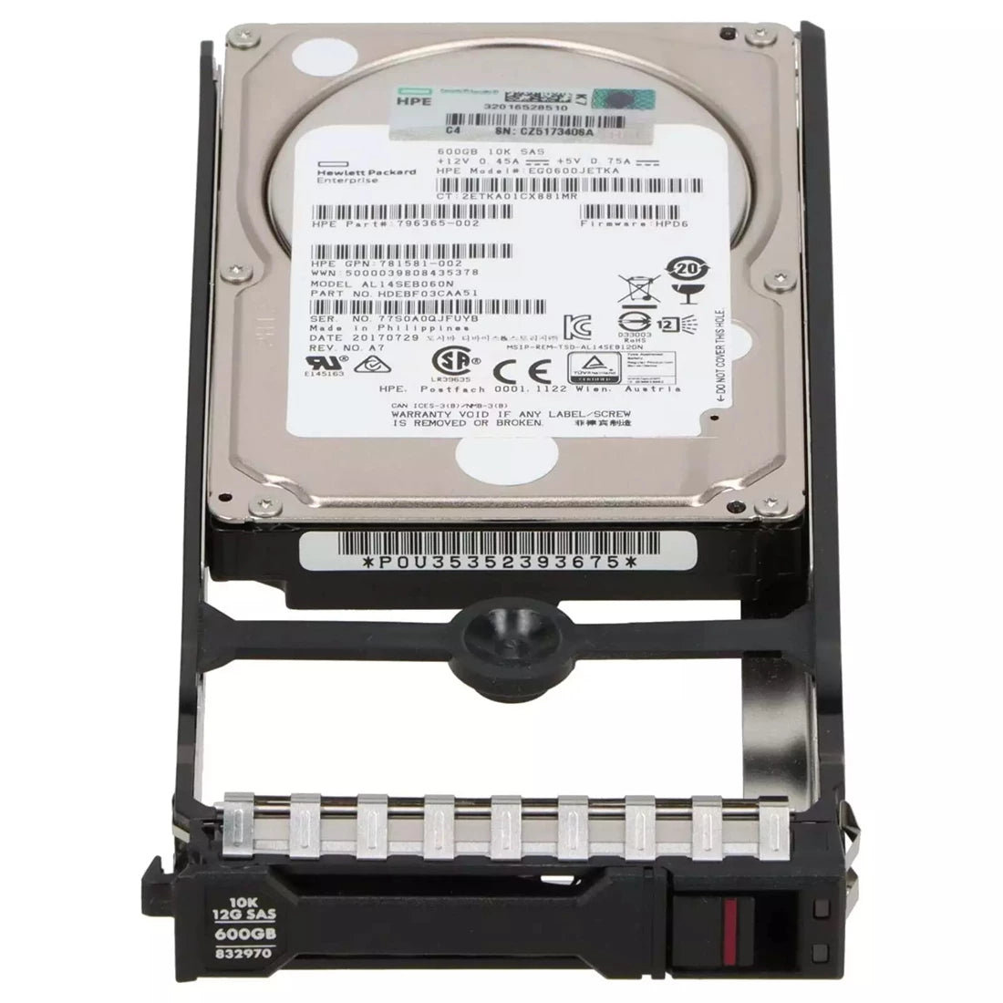 HPE N9X05A 600 GB Hard drive SAS 12Gb/s | USED