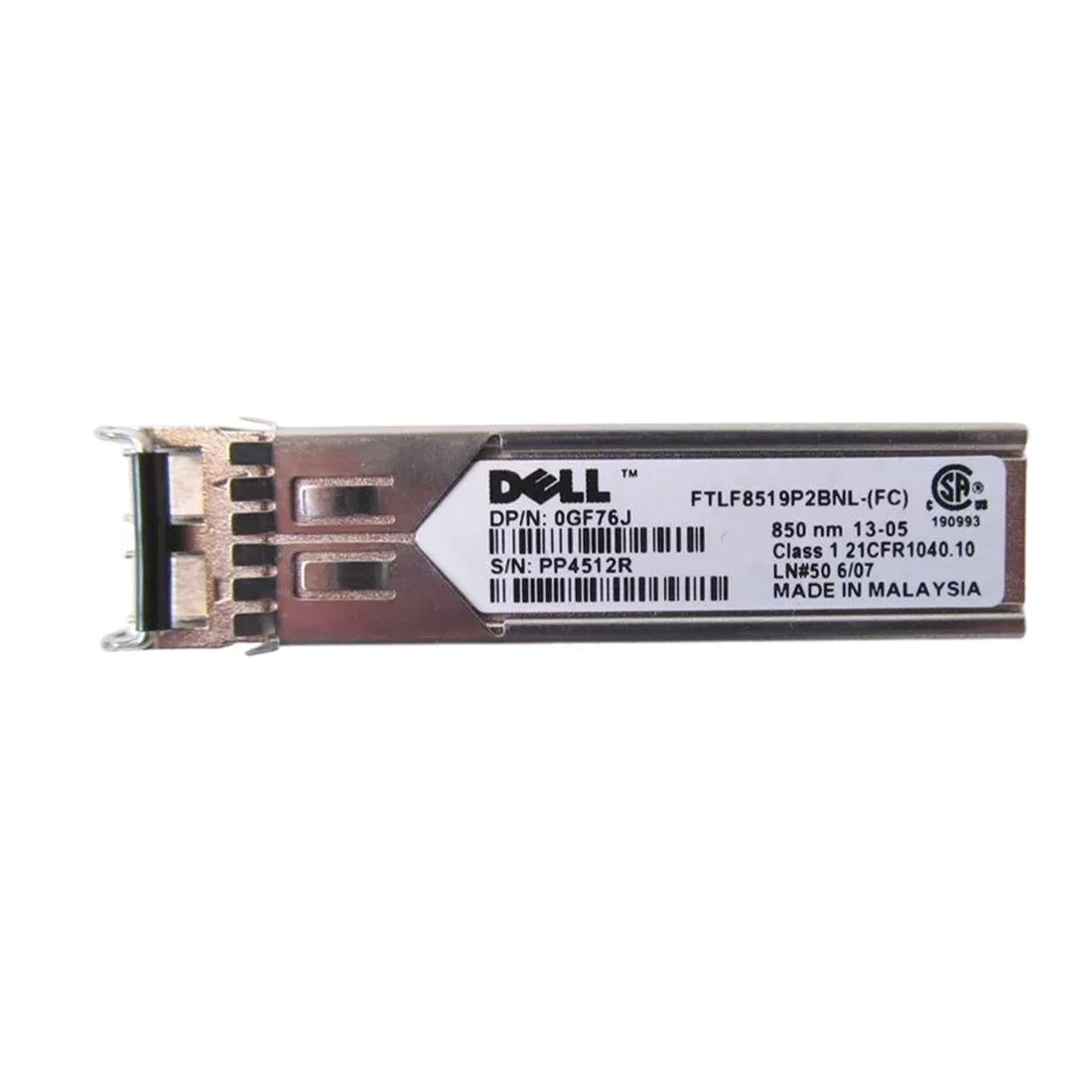戴爾 FTLF8519P3BNL-FC 網路收發器 SFP 1000SX 850nm 波長 550m 距離 |用過的