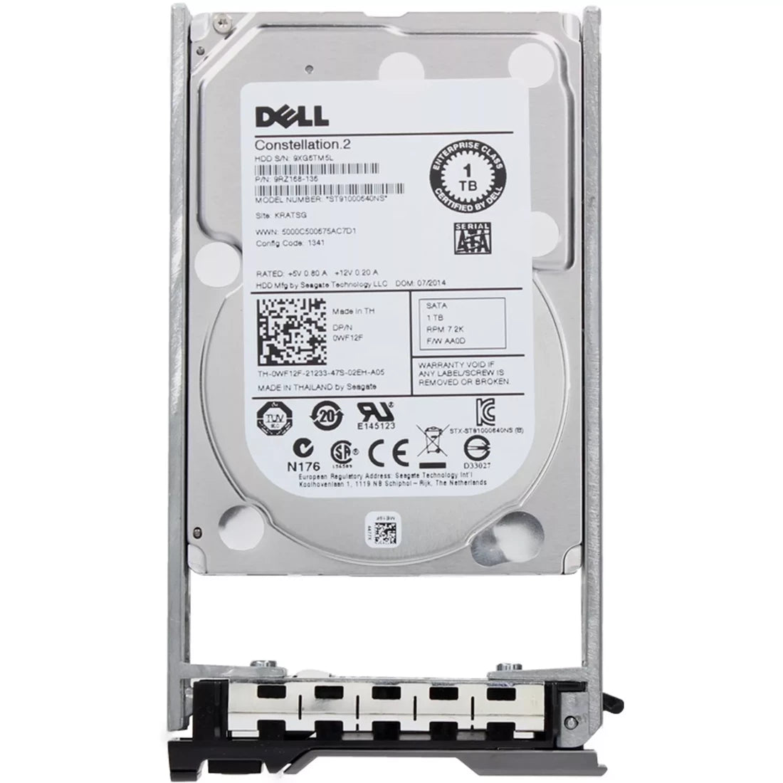 Dell WF12F 1TB 7200 RPM SATA 6Gbps 2.5" Hdd | USED