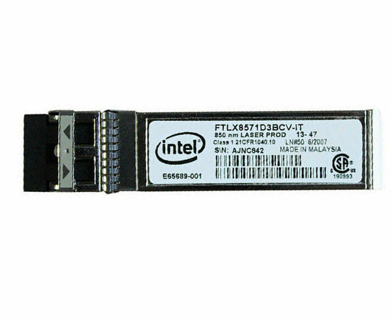 Intel FTLX8571D3BCV-IT SFP+ Transceiver Module 1000BASE-SX, 10GBASE-SR Plug-in Module Ref | USED