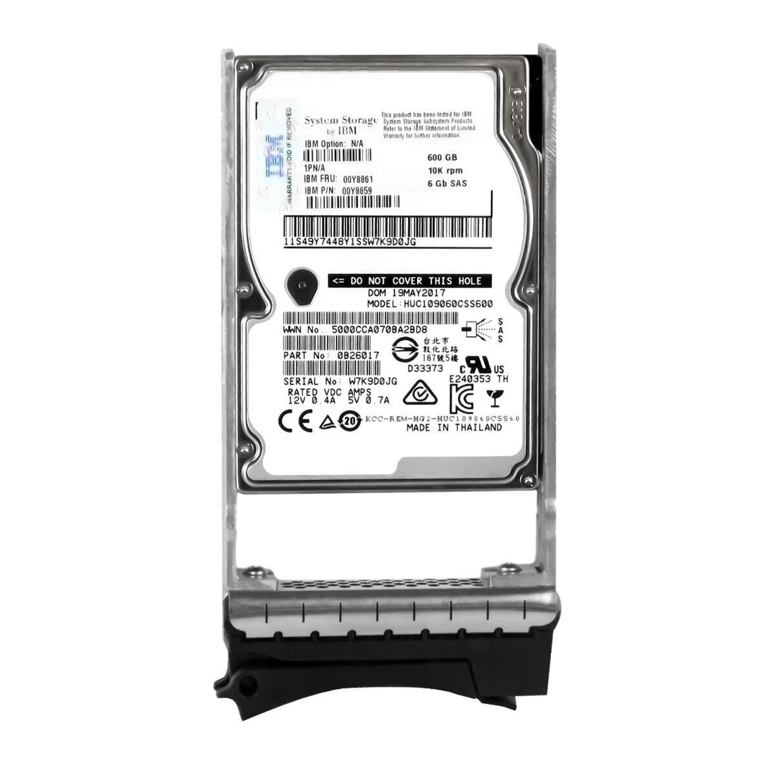 IBM 00Y8861 600 GB Hard drive 2.5" Internal SAS 6Gb/s | USED