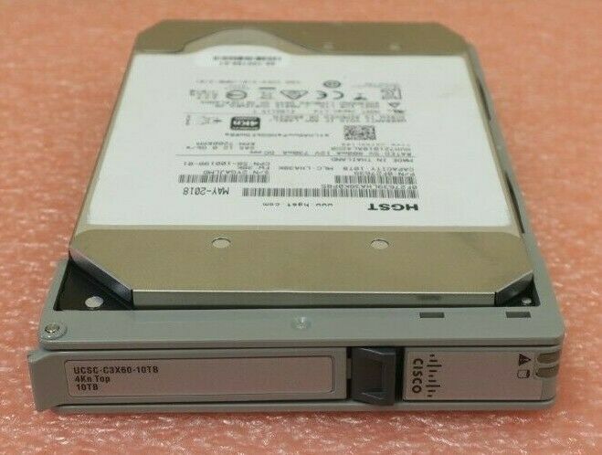 Disque dur CISCO UCSC-C3X60-10 To 10 To 7 200 tr/min SAS 12 g à hélium proche de la ligne | UTILISÉ