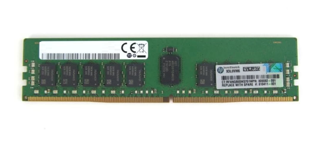 HPE 819411-001 16GB 2400MHz PC4-19200R 1Rx4 ECC DDR4 SDRAM メモリ |使用済み