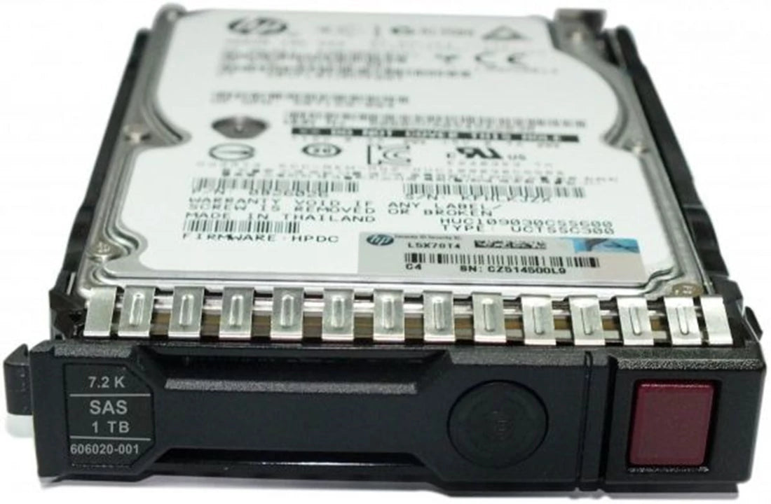 HPE 606020-001 미드라인 하드 드라이브 1TB SAS 6Gb/s | 사용된