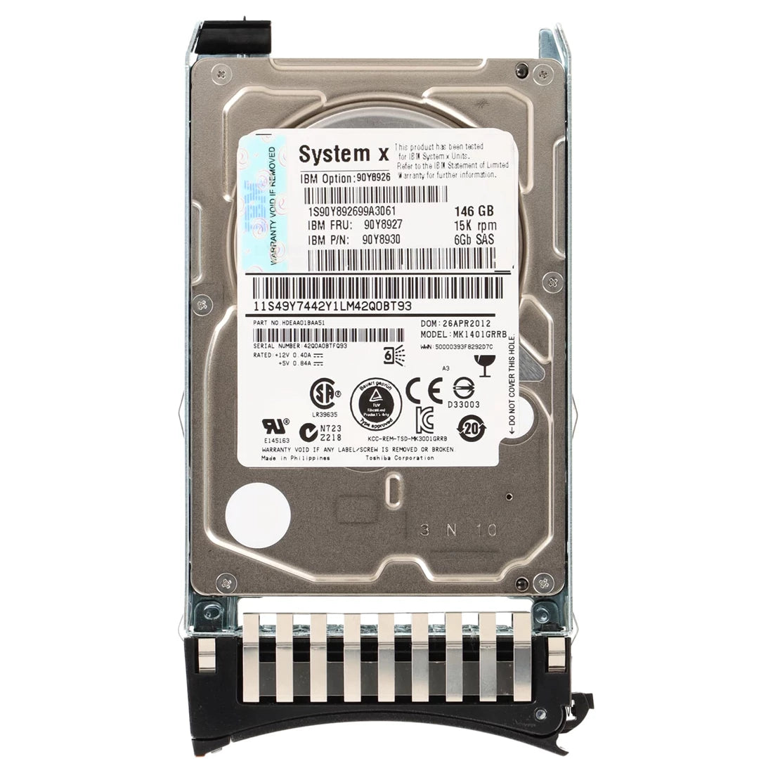 IBM 90Y8927 Hard drive 146 GB SAS 6Gb/s | USED Main image