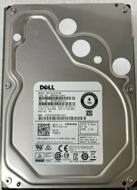 翻新|東芝 HDEPR01DAA51 4TB 7.2K Sata 6Gbps 3.5 吋硬碟 主圖