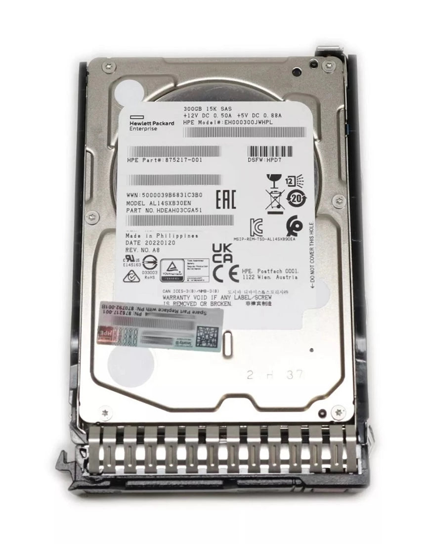HPE 873031-001 Enterprise-Festplatte 300 GB SAS 12 Gbit/s | GEBRAUCHT