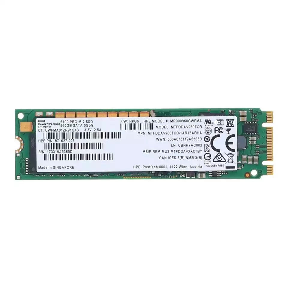 HPE 875852-001 混合使用 SSD 960 GB SATA 6Gb/s |使用済み