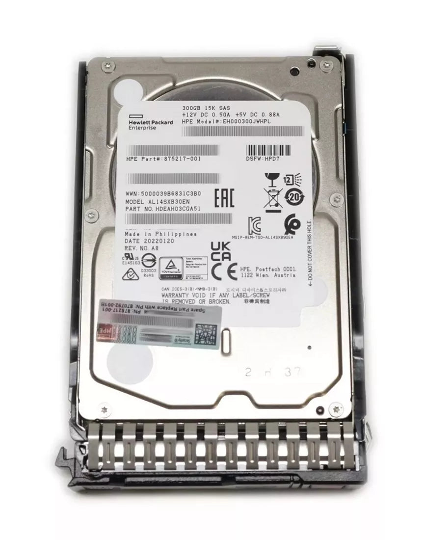 HPE EH000300JWHPL Enterprise Hard drive 300 GB SAS 12Gb/s | USED
