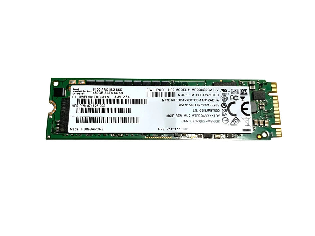 HPE 875490-B21 SSD für gemischte Verwendung, 480 GB SATA 6 Gbit/s | GEBRAUCHT Hauptbild