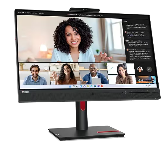 (<tc>MỚI</tc> ) Màn hình IPS không viền Lenovo ThinkVision T24mv-30 23,8 inch, 1000:1, 4-6ms, 1920x1080, 250nits, 99% sRGB, DP+HDMI+USB-C, Nghiêng/Xoay/Nâng/Trục, Ethernet, USB Hub, Camera/Micrô/Loa tích hợp, TCO 9.0, ES, EPEAT Gold|PN:63D7UAR3WW Hình ảnh phụ