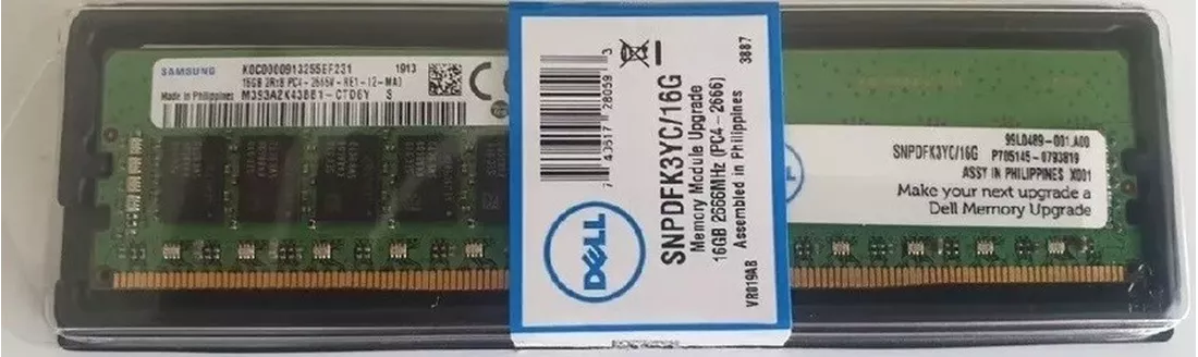戴尔 370-ADND 16GB PC4-21300 DDR4-2666MHz 2Rx8 ECC 内存 Hynix OEM |用过的