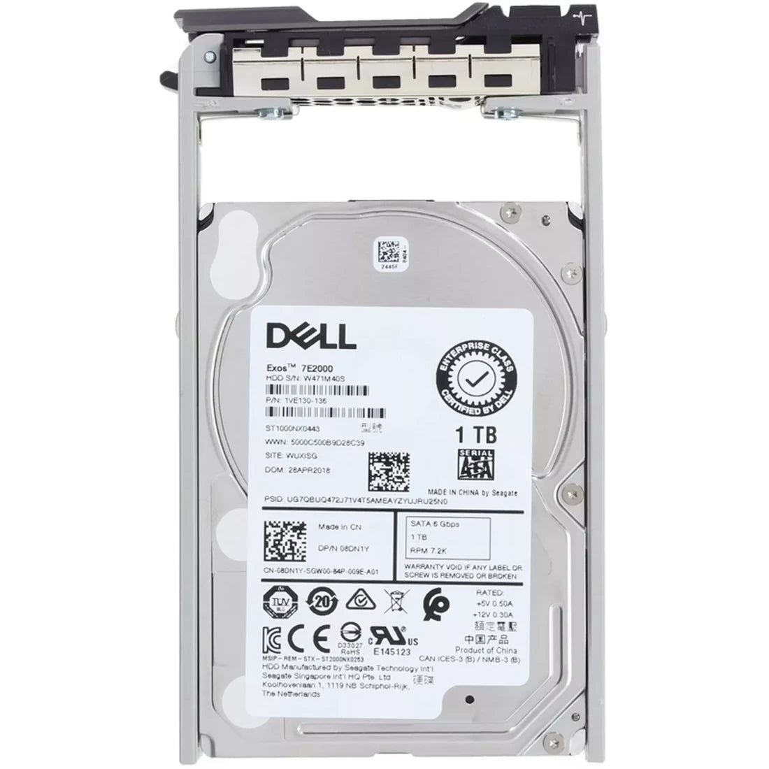 戴爾 8DN1Y 1TB 7.2K 512n SATA 6Gbps 13G 內建硬碟 2.5" 硬碟 | 二手