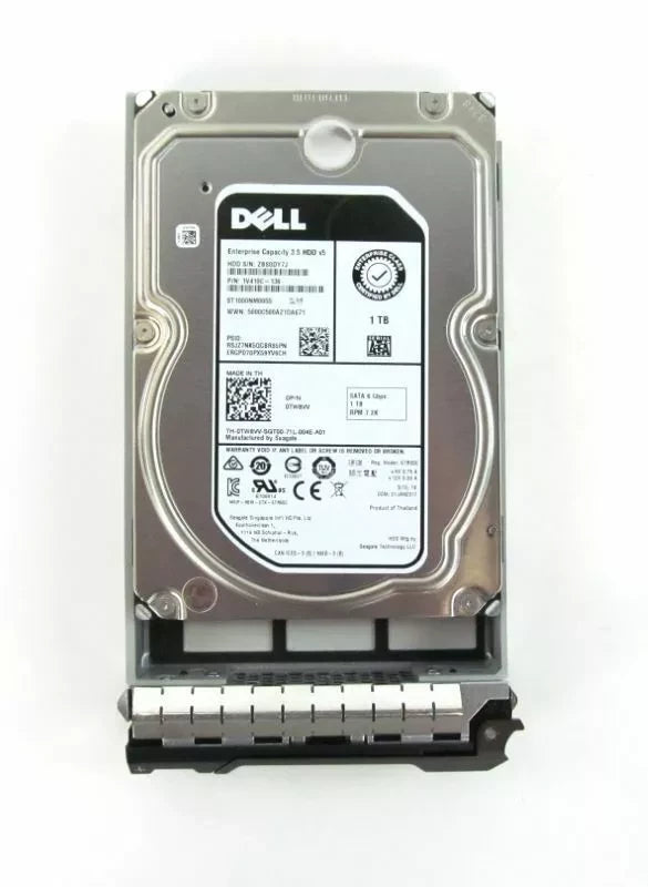 戴尔W8VV 1TB 7.2k SATA-6Gbps 512n 3.5" 内置硬盘（带13G托架）| 二手