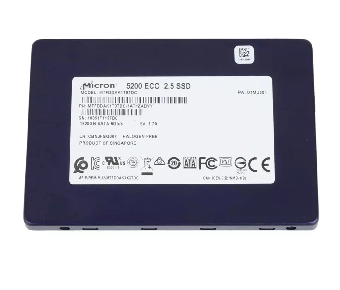 Micron 5200 ECO MTFDDAK1T9TDC-1AT1ZABYY SSD 1.92 TB SATA 6Gb/s | USED Main image