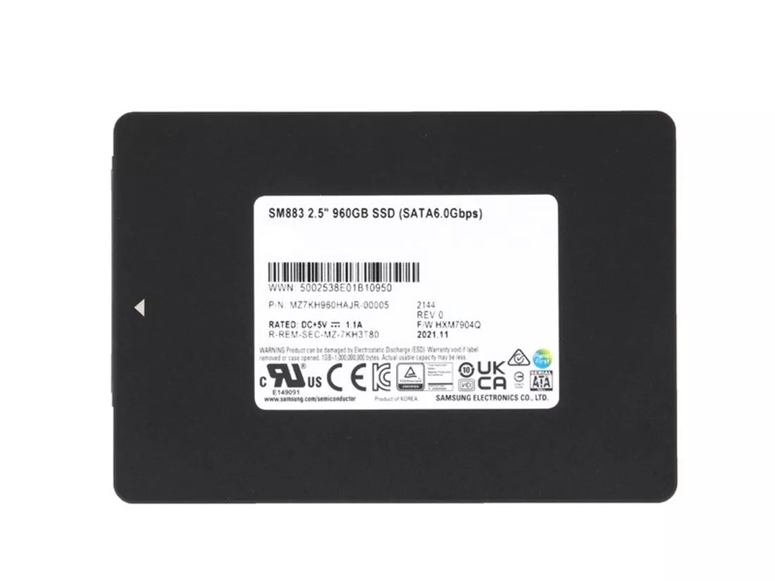 Refurbished | Samsung SM883 MZ7KH960HAJR-00005 SSD 960GB SATA 6Gb/s Refurbished
