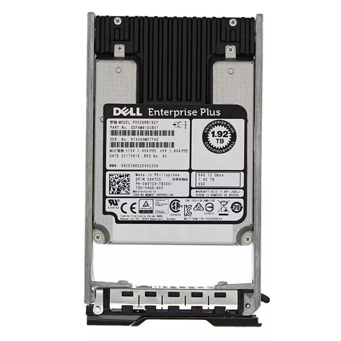 Dell 8V7C5 1.92TB SAS-12Gbps RI 2.5Inch SSD | USED