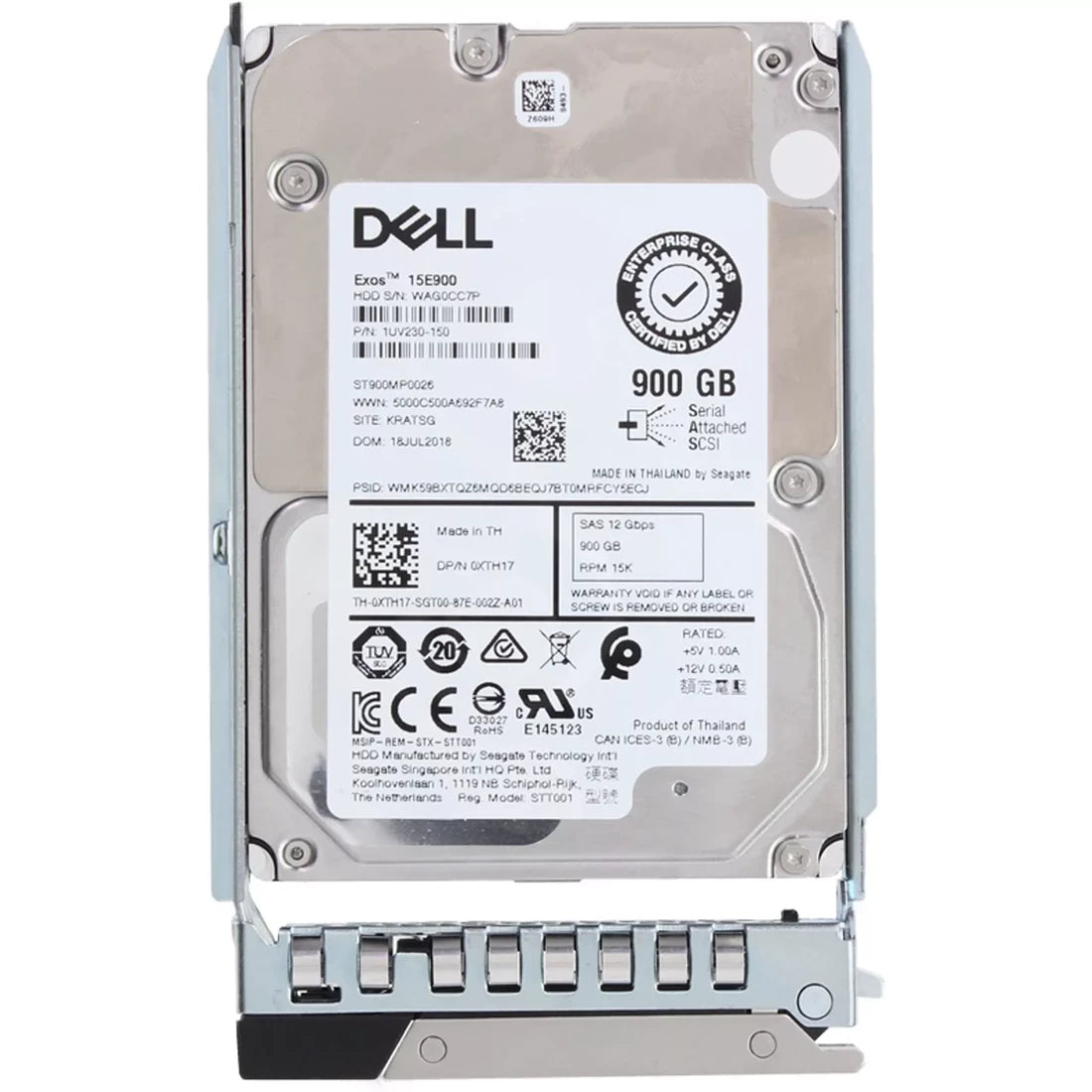 Dell XTH17 900GB 15K SAS 12Gbps 512n 2.5inch Ổ cứng cắm nóng 14G | ĐÃ SỬ DỤNG