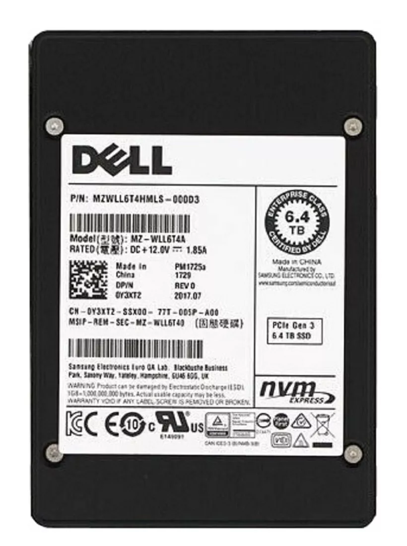 Refurbished | Samsung PM1725a MZWLL6T4HMLS-000D3 - SSD - 6.4 TB - PCIe 3.0 X4 (NVMe) - DELL OEM Refurbished
