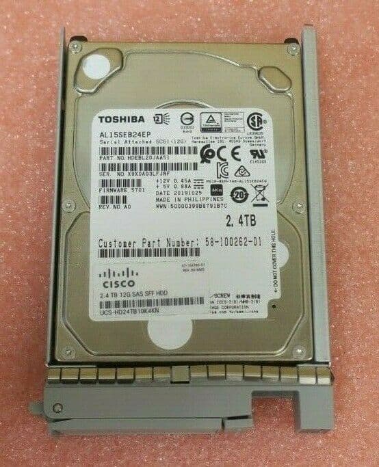 Disque dur CISCO UCS-HD24TB10K4KN 2,4 To 10k SAS 12g Sff 4Kn échangeable à chaud | UTILISÉ