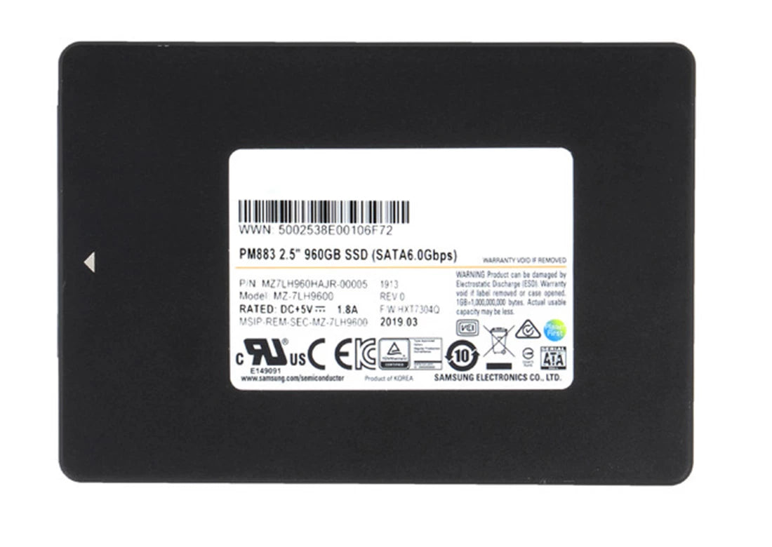 삼성 MZ7LH960HAJR-00005 PM883 960GB SATA 6Gbps 2.5인치 SSD | 사용된 메인 이미지
