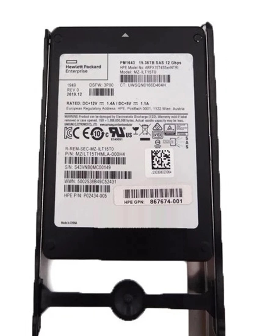 HPE P08728-001 3par 9000 15.36TB SAS 12Gbps 2.5 吋內部 SSD。 |用過的 主圖