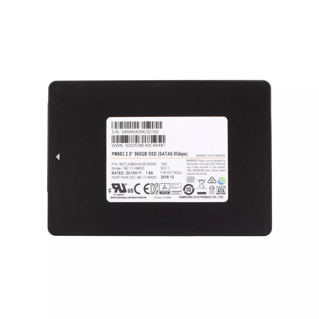 三星 PM883 MZ-7LH960NE 固態硬碟 960 GB SATA 6Gb/秒 |用過的