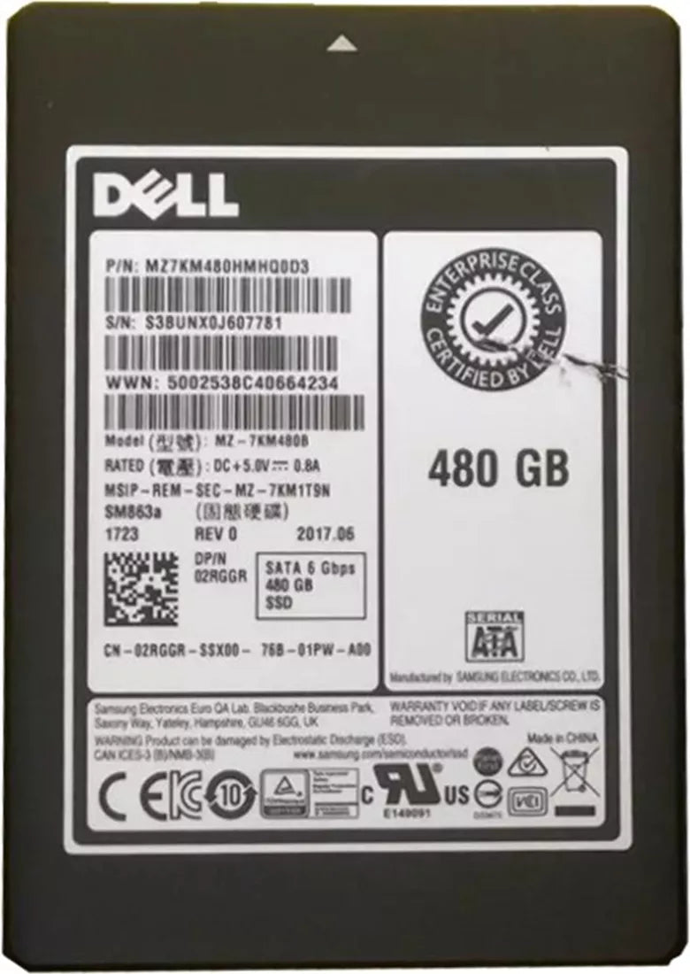 翻新|三星MZ-7KM480B 480GB SATA 6GBPS 2.5英寸混合使用MLC SSD