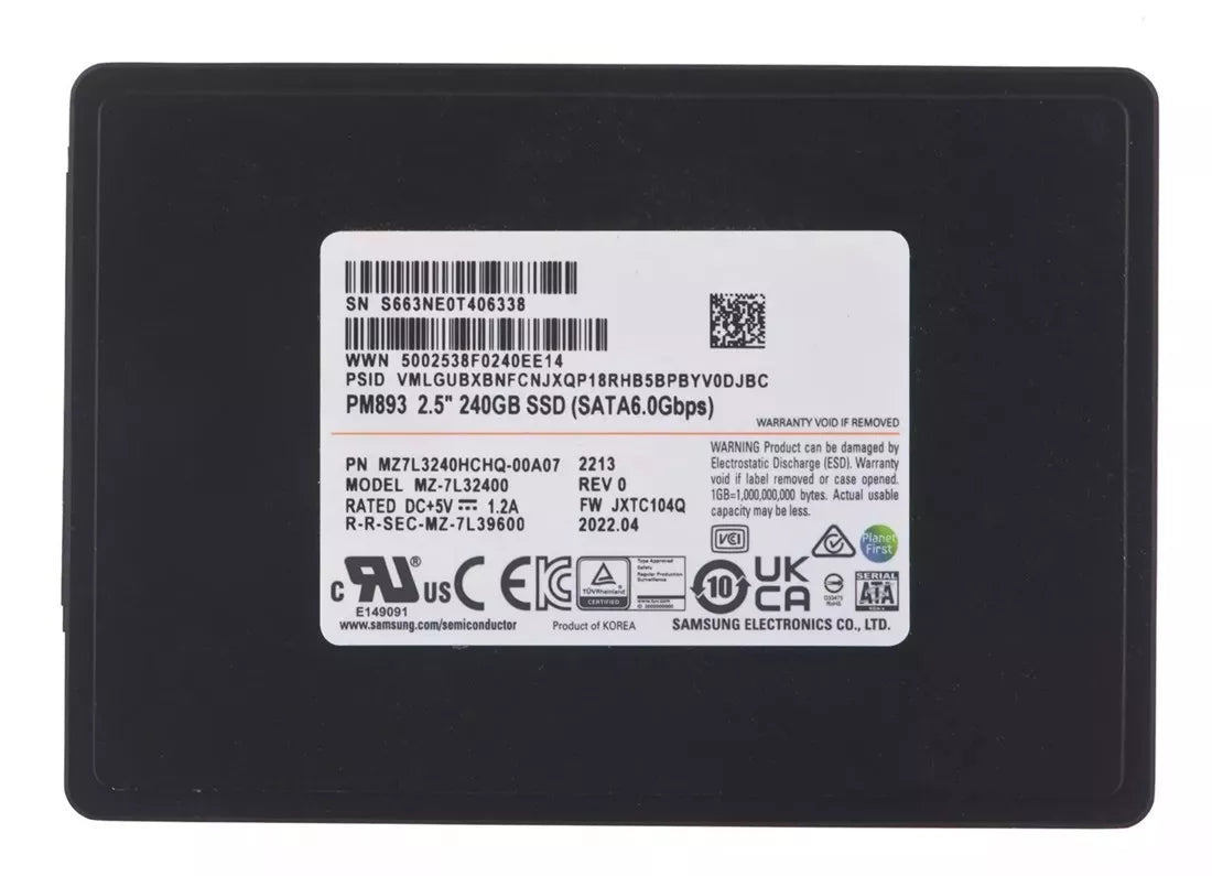 Refurbished | Samsung SM883 MZ7KH480HAHQ SSD 480 GB SATA 6Gb/s Refurbished