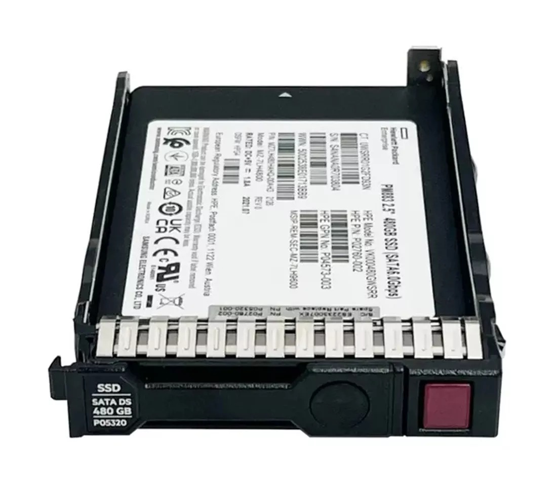 HPE P05320-001 讀取密集型 480Gb SATA 6g Sff DS 固態硬碟 |用過的 主圖