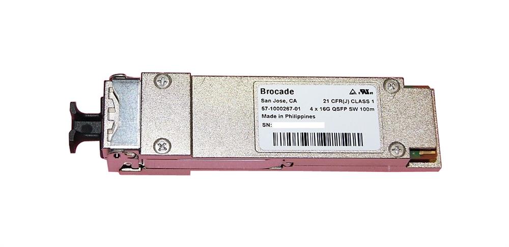 Brocade 57-1000267-01 4 X 16GB FC SWL QSFP 100m Transceiver | USED