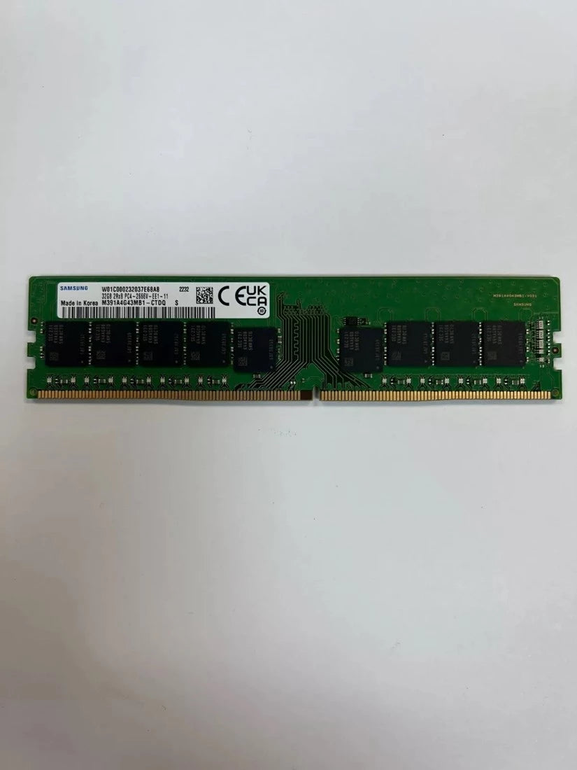 Samsung M391A4G43MB1-CTD 32GB PC4-21300 DDR4-2666Mhz 2RX8 UDIMM ECC メモリ |使用済み