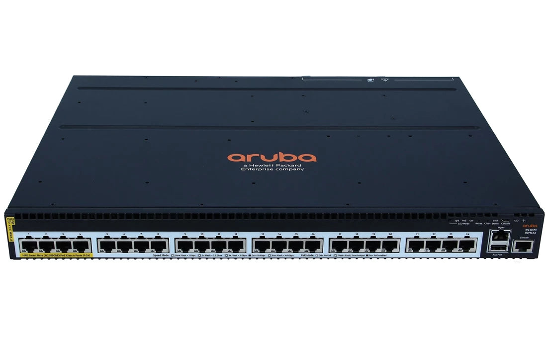 HPE R0M68-61001 Aruba 2930M 24P Smart Rate PoE+ Klasse 6 1-Steckplatz <tc>Switch</tc> | GEBRAUCHT Hauptbild