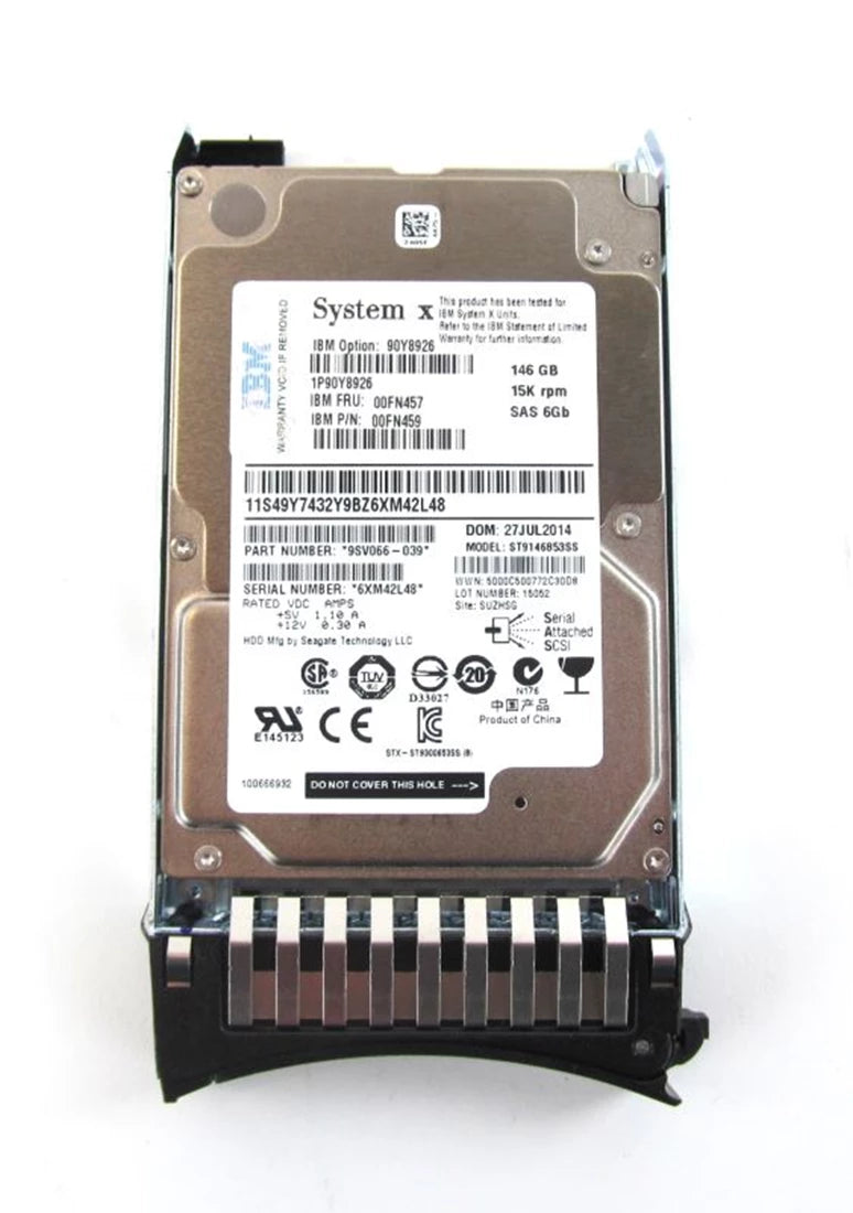 IBM 00FN457 硬碟 146 GB SAS 6Gb/s |使用過的