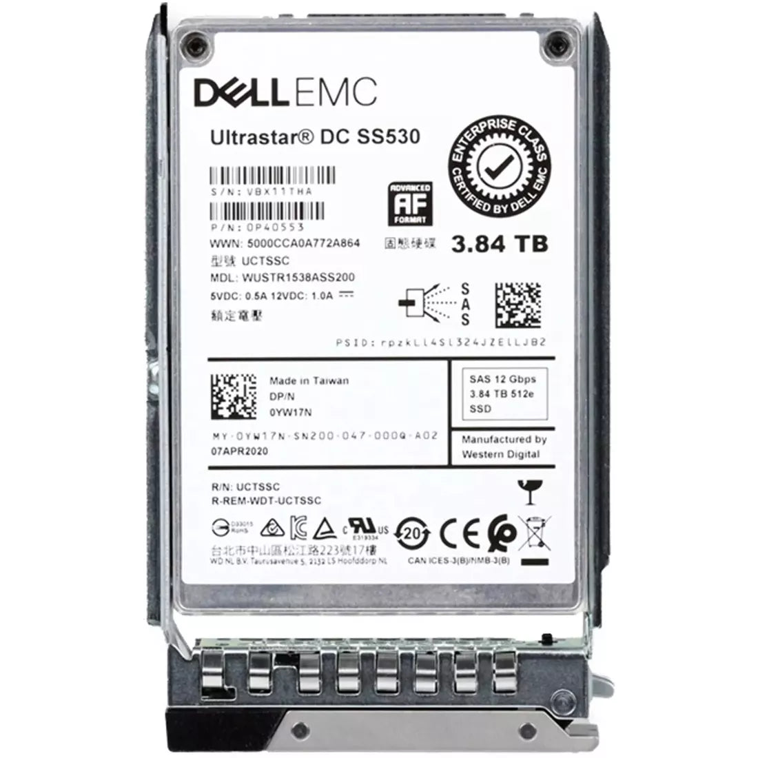 戴尔W17N 3.84TB SAS-12Gbps 读取密集型 2.5 英寸热插拔固态硬盘 | 全新 主图