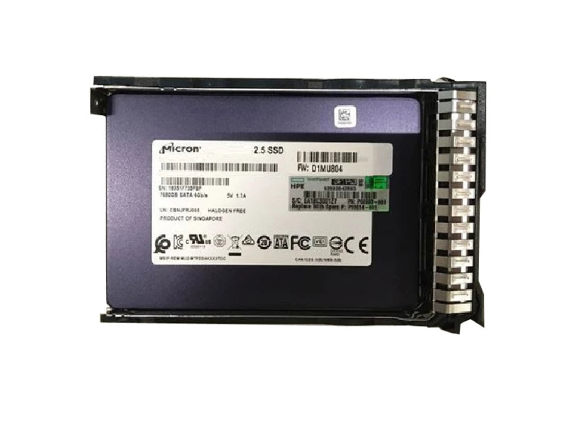HPE P08993-001 讀取密集型 SSD 7.68 TB SATA 6Gb/秒 |用過的