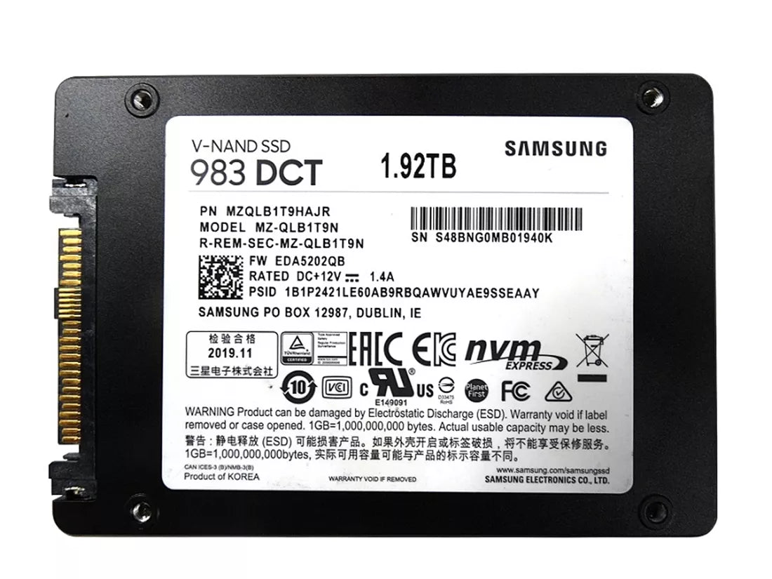 Samsung 983 DCT MZ-QLB1T9N SSD 1.92 TB Pci Express 3.0 x4 (NVMe) | USED Main image