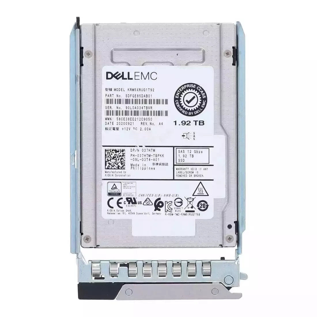 Dell 37HTM 1.92TB SAS-12Gbps Đọc SSD 1DWPD 2.5Inch chuyên sâu | ĐÃ SỬ DỤNG
