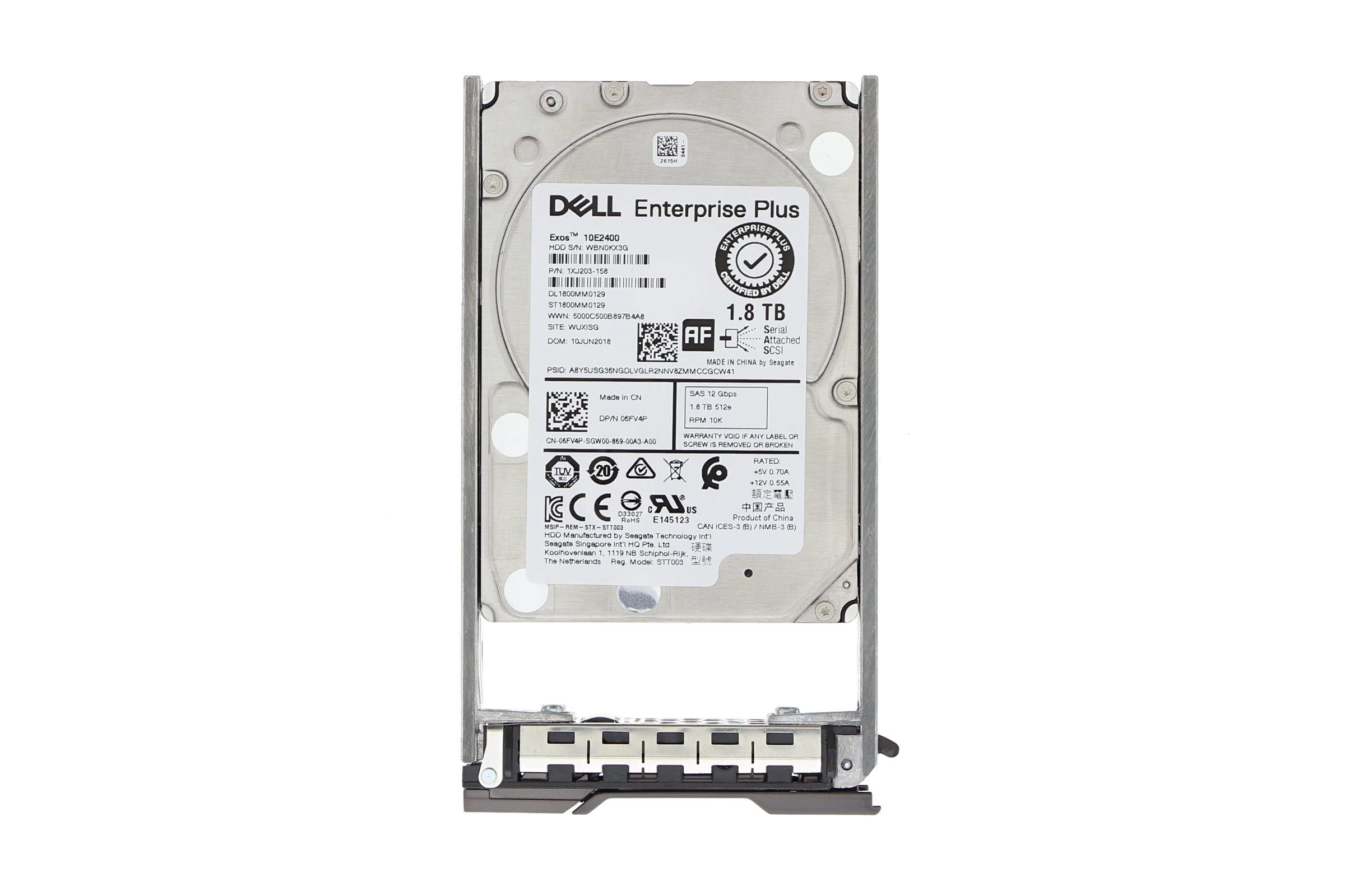 Dell 6FV4P Compellent EP+ 1.8TB 10K SAS-12Gbps 512e 하드 드라이브 | 사용된 메인 이미지