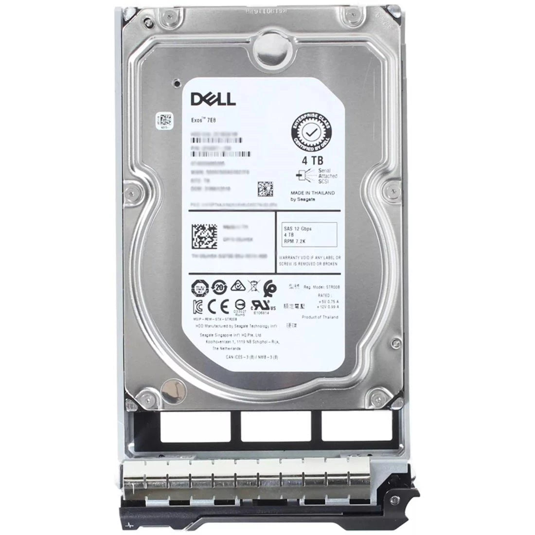 戴尔 400-BEGP 4TB 7.2K 3.5" NL SAS 12Gbps 512n 热插拔硬盘 | 二手