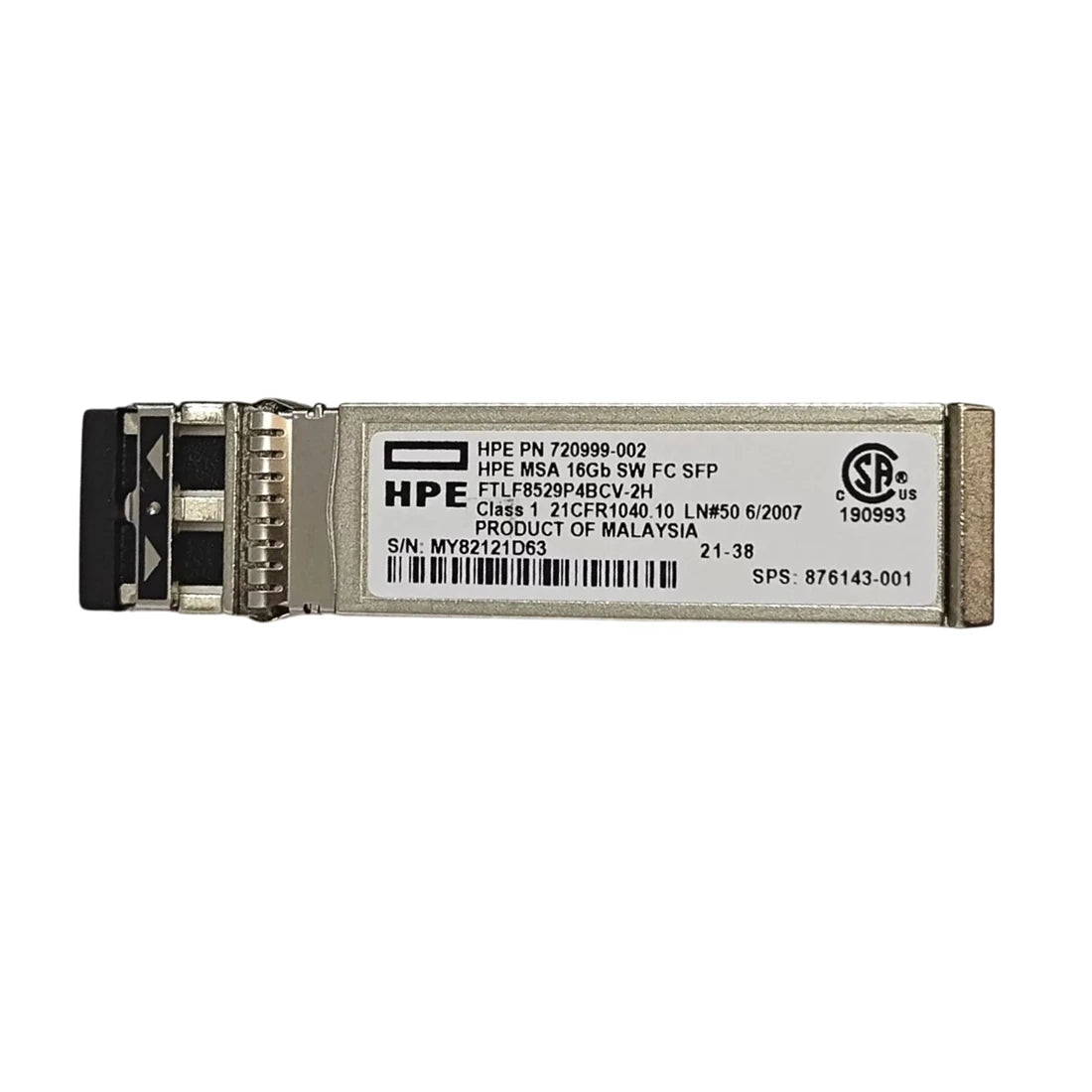 HPE 720999-002 MSA 2040 16GB Short WAVE Fibre Channel SFP+ 4 Pack Transceiver Hình ảnh chính