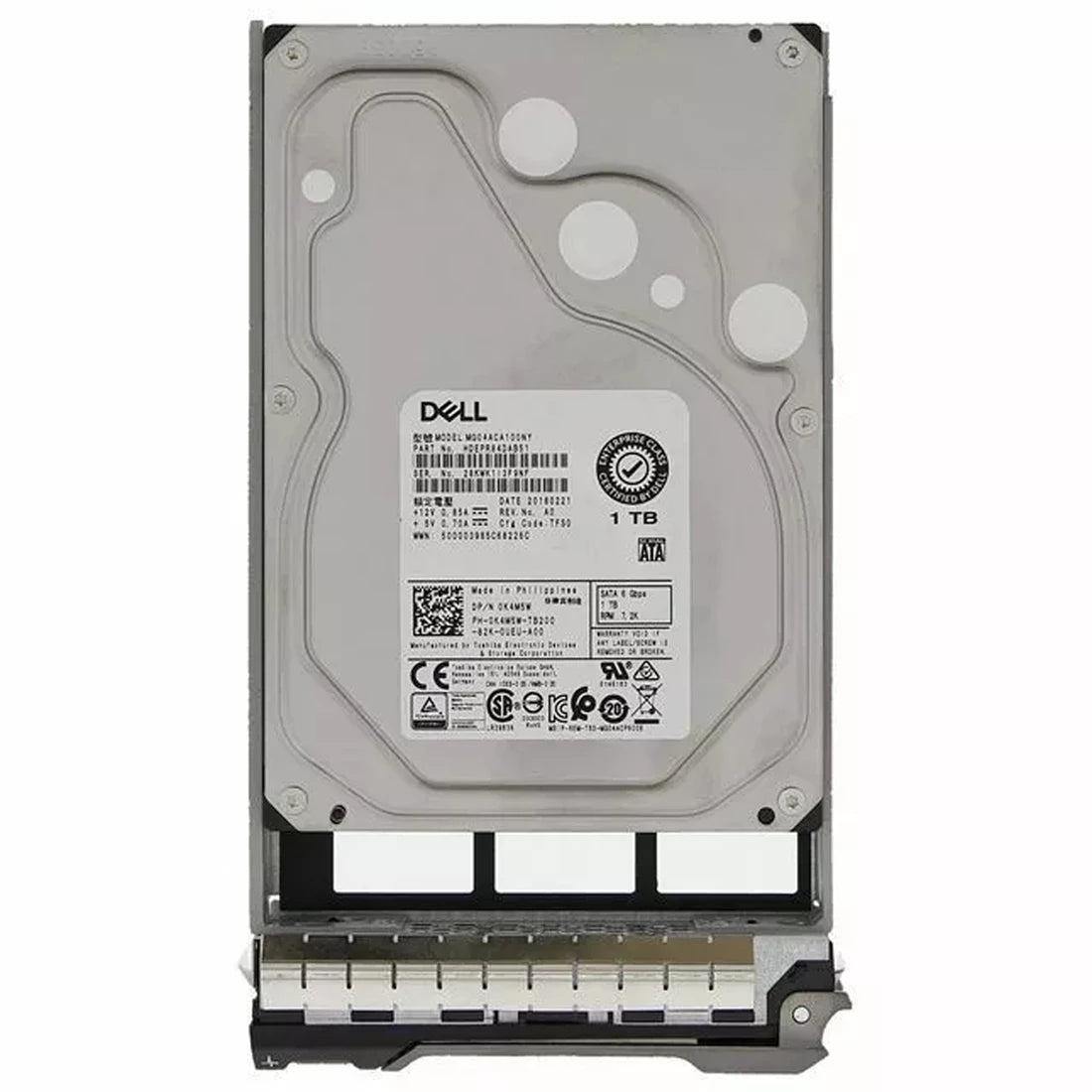 Disque dur Dell 0K4M5W 1 To 7,2 kbps SATA 6 Gbit/s 512n 3.5" Disque dur interne avec tiroir | Occasion Image principale