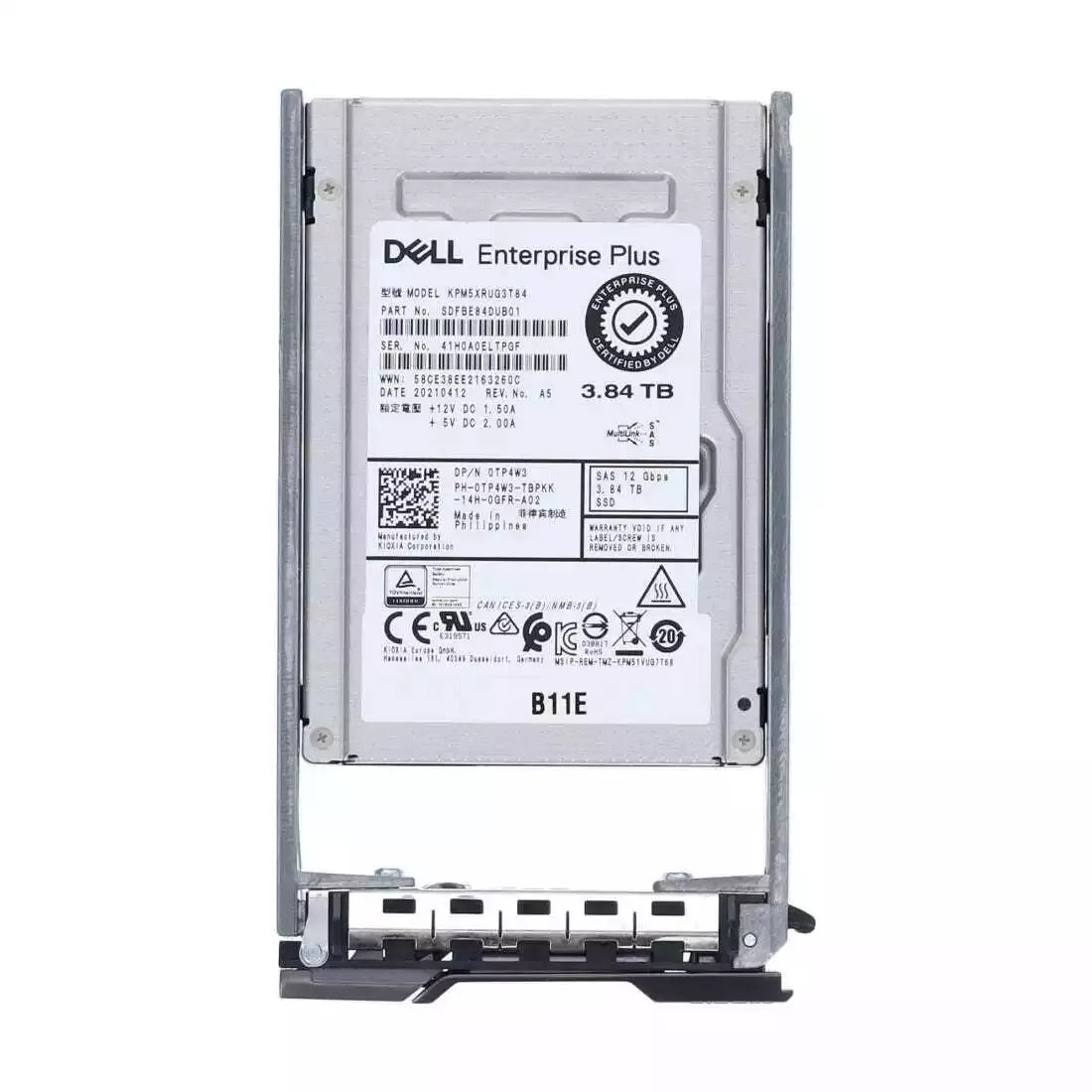 戴尔TP4W3 Compellent 3.84TB SAS 12Gbps 2.5英寸读取密集型固态硬盘 | 二手 主图