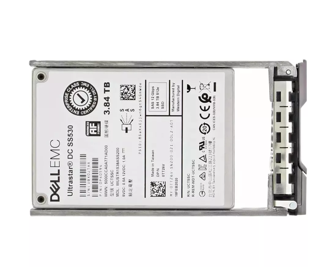 适用于 Compellent 的戴尔 TT26V 3.84TB SAS 12Gbps 2.5 英寸读取密集型 SSD |用过的 主图